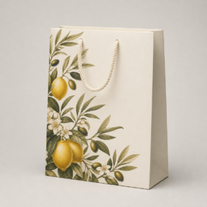 Shopper fantasia Botanica Mediterranea con coprenza 60%