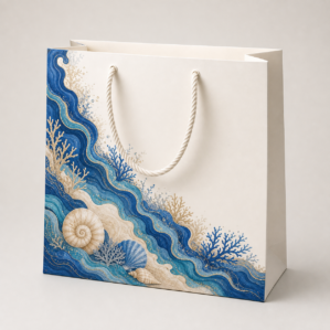 Shopper fantasia Mare Mediterraneo con coprenza 60%