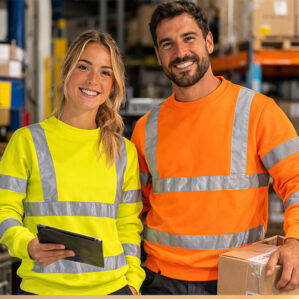 Felpa alta visibilità per Logistica e Trasporti
