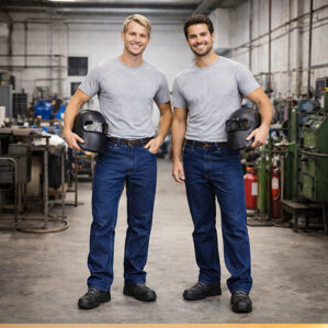 Pantalone da Lavoro in Jeans Resistente alle Scintille