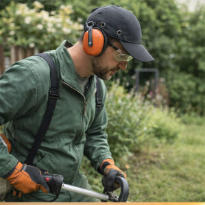 Cappellino con casco integrato per giardiniere