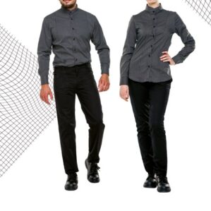 Camicia uomo collo coreano microfantasia