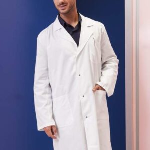 Camice medico uomo con bottoni a pressione