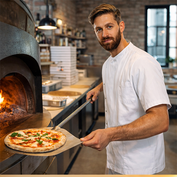 Casacca pizzaiolo con bottoni a pressione