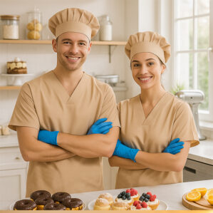 Casacca unisex a manica corta per pasticceria