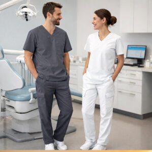 Pantalone multitasche in microfibra per dentisti