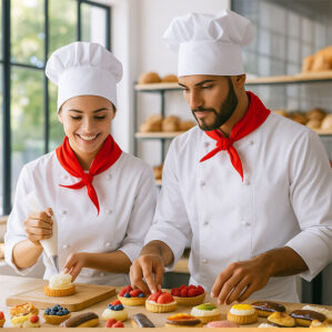 Cappello cuoco e pasticciere in cotone