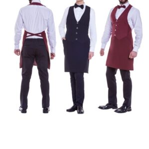 Grembiule gessato unisex no-stiro