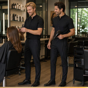 Pantalone uomo classico elasticizzato per Parrucchiere
