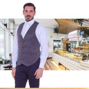 Grembiule finto gilet uomo per pasticceria