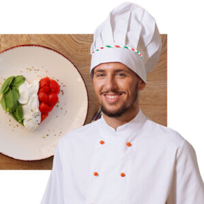 Cappello da Cuoco in Cotone con tricolore