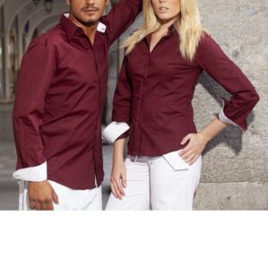 Camicia donna elasticizzata bicolore