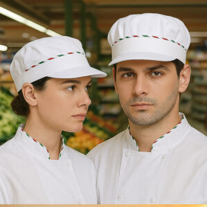Cappellino per divise supermercati e negozi alimentari
