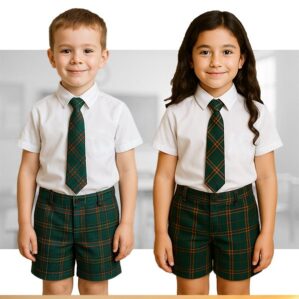 Bermuda Unisex Scozzese per Divise Scolastiche - immagine 1