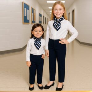 Pantalone elasticizzato scolastico per bambine e ragazze - immagine 1