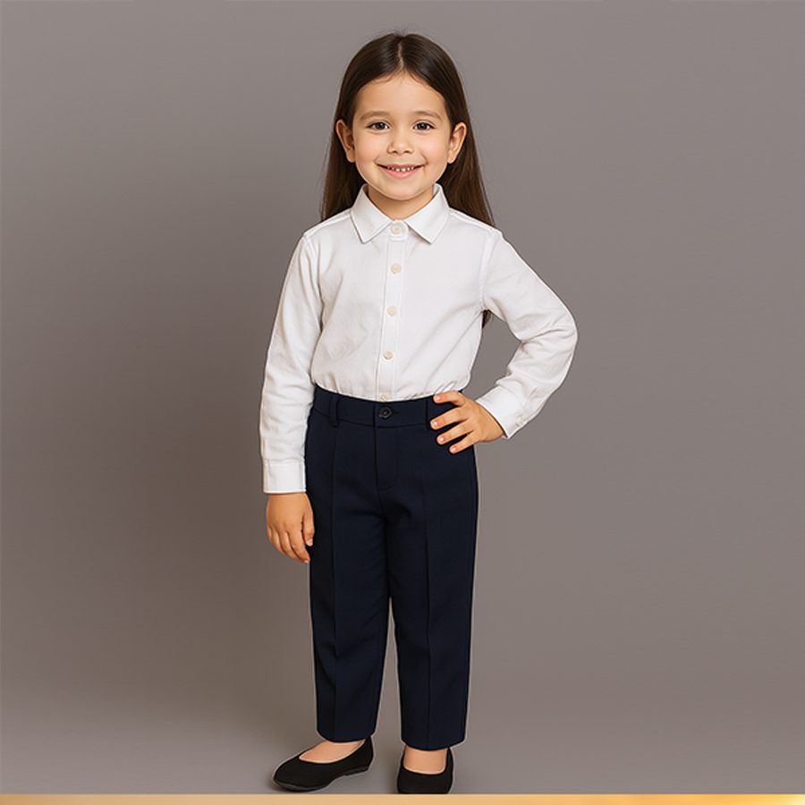 Pantalone elasticizzato scolastico per bambine e ragazze - immagine 2