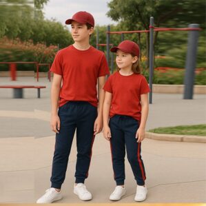 Pantalone per bambini in cotone elasticizzato - immagine 1