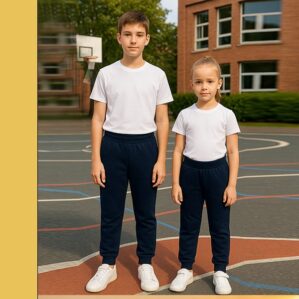 Pantalone scolastico con tasche in felpa per Bambini - immagine 1