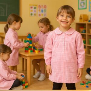 Grembiule bambina per asilo nido e scuole materne - immagine 1